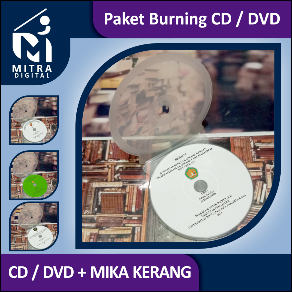 Paket CD/DVD + Burning laporan Tugas Akhir, Skripsi, Tesis, Disertasi, dll
