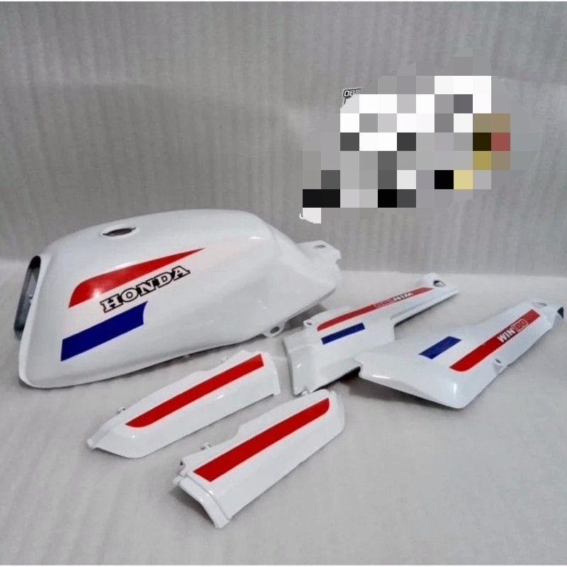 Cover bodi lengkap honda win 100 old new warna putih // tangki bodi set win 100 putih komplit