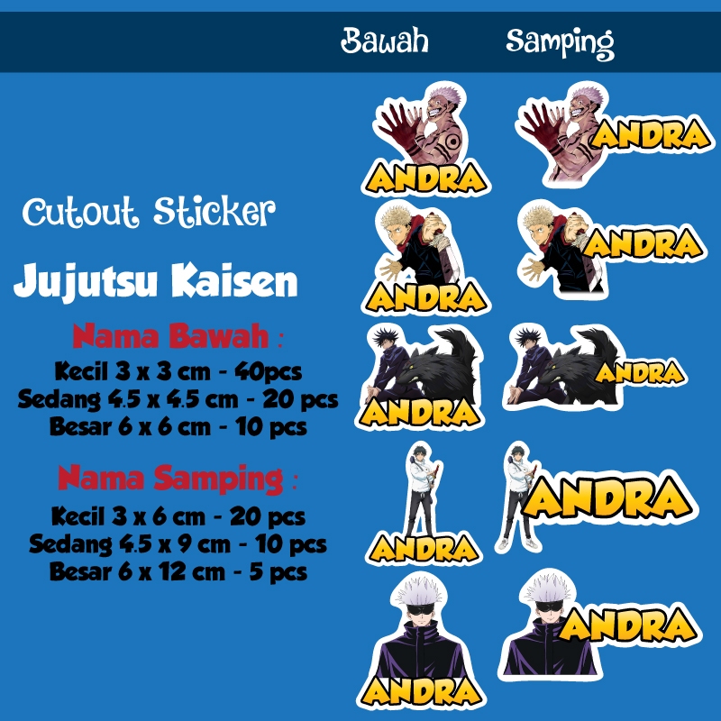 

Sticker nama cutout tanjiro