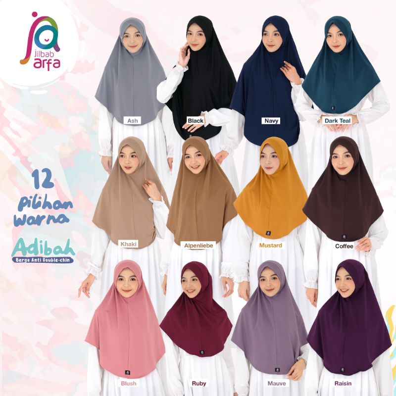 Adibah size XL J Moca Bergo Pet Antem Original Asli Ori Bergaransi Daily Hangout di rumah adem nyama