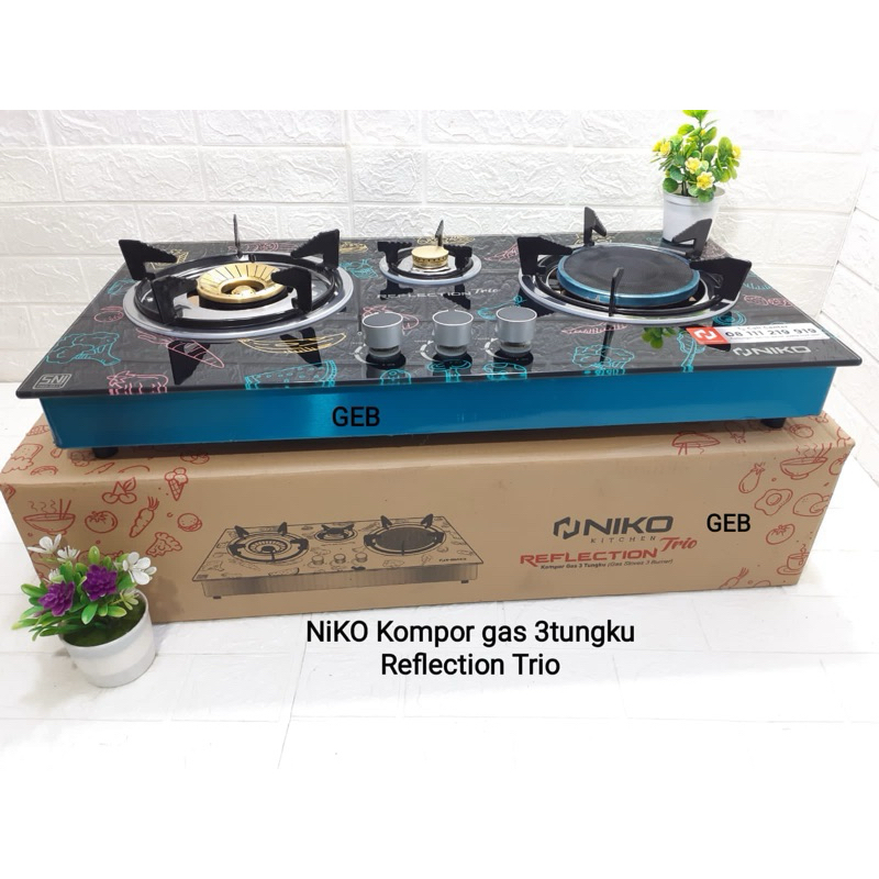 NIKO KOMPOR GAS 3 TUNGKU REFLECTION TRIO [ BATAM ]