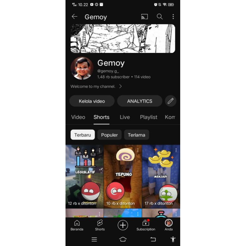 YouTube channel 1k subscriber