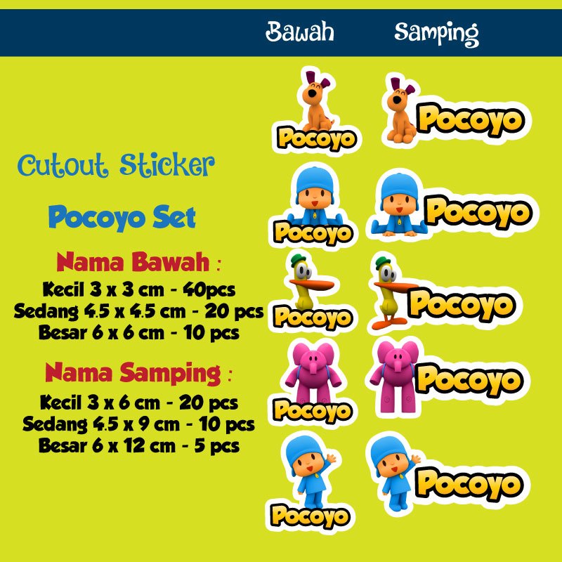 

sticker nama cutout pocoyo