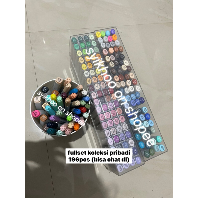 

(baca deskripsi) Preloved Copic 61 pcs/196pcs koleksi pribadi copic sketch ciao classic drawing coloring alcohol marker 72set