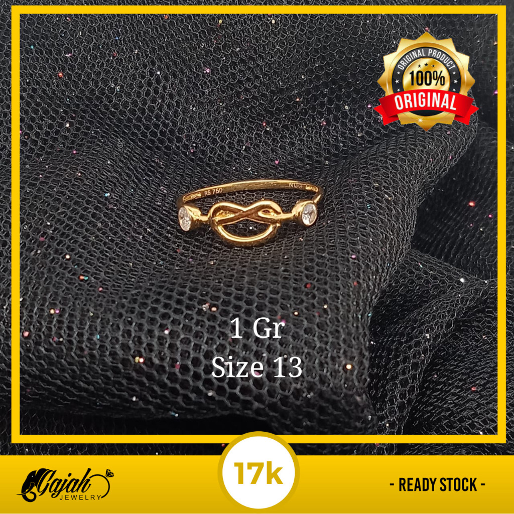 Cincin Emas 17K - Toko Emas Gajah Online - 1 Gr - 6496