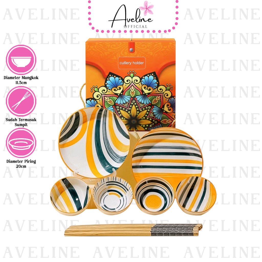 MANGKOK SET NATAL HAMPERS JAPANESE BOWL SET PIRING MANGKOK KERAMIK / SOUVENIR MANGKOK KERAMIK GIFT