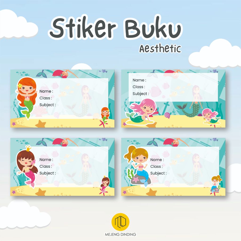 

STIKER MAPEL ISI 30 PCS / STIKER BUKU CUSTOM TEMA MERMAID PUTRI DUYUNG / STIKER NAMA BUKU PELAJARAN / Label Buku Pelajaran Sekolah / Stiker mata pelajaran / STICKER LABEL BUKU PELAJARAN SEKOLAH / Sticker Nama Buku Sekolah Custom / Sticker Mata PelajarAN