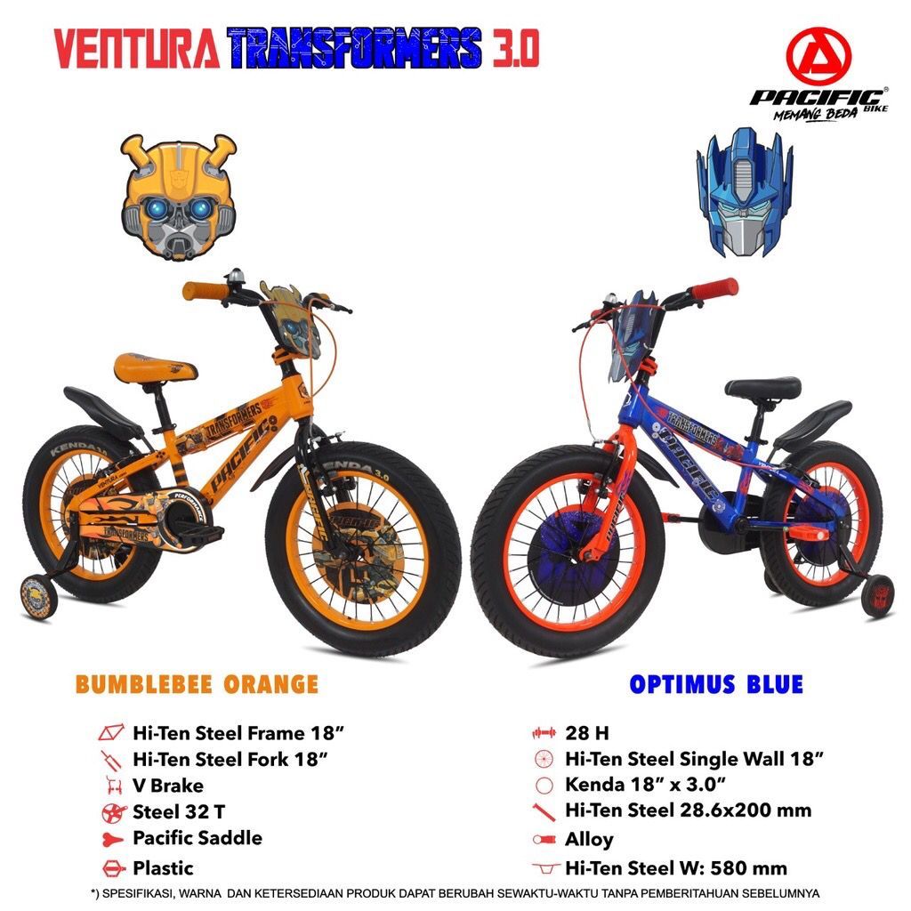 BATAM ONLY Sepeda Anak 18 BMX PACIFIC Ventura TRANSFORMERS 3.0