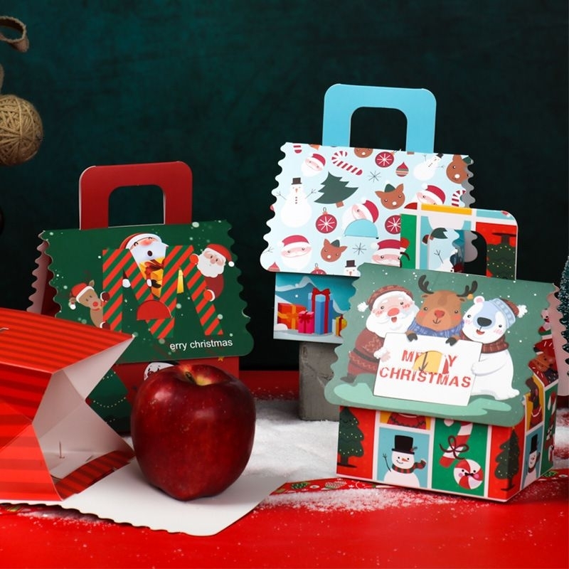 12pcs/24pcs Box Cookies Natal Box Natal Mini Box Natal 1 jar 400ml box natal Lucu Import box souveni