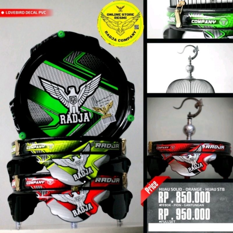 [PRODUK RADJA] TEBOK DECAL LOVE BIRD SANGKAR BURUNG LOVE BIRD BERKUALITAS TINGGI