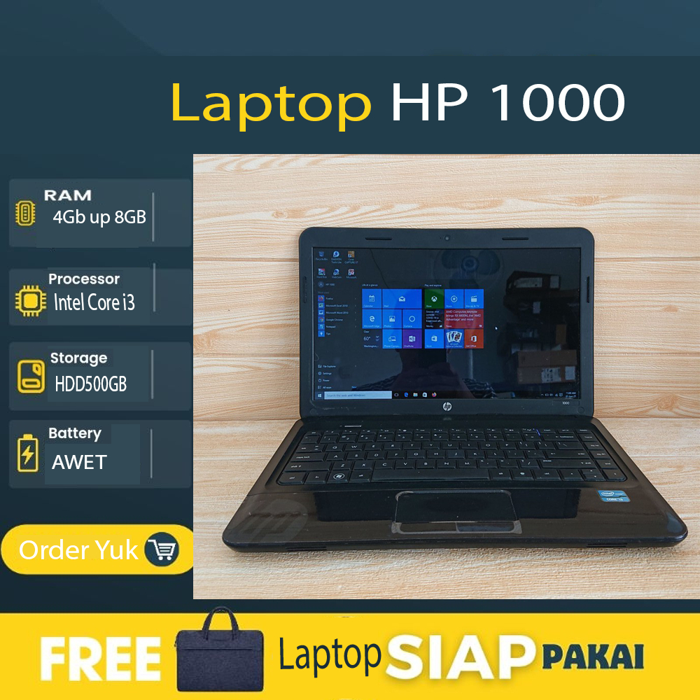 Laptop Hp 1000 i3/4GB/500GB Windows10