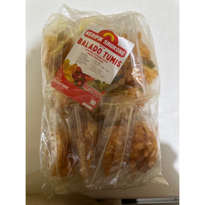 

kripik balado singkong 2000 perbungkus isi 10