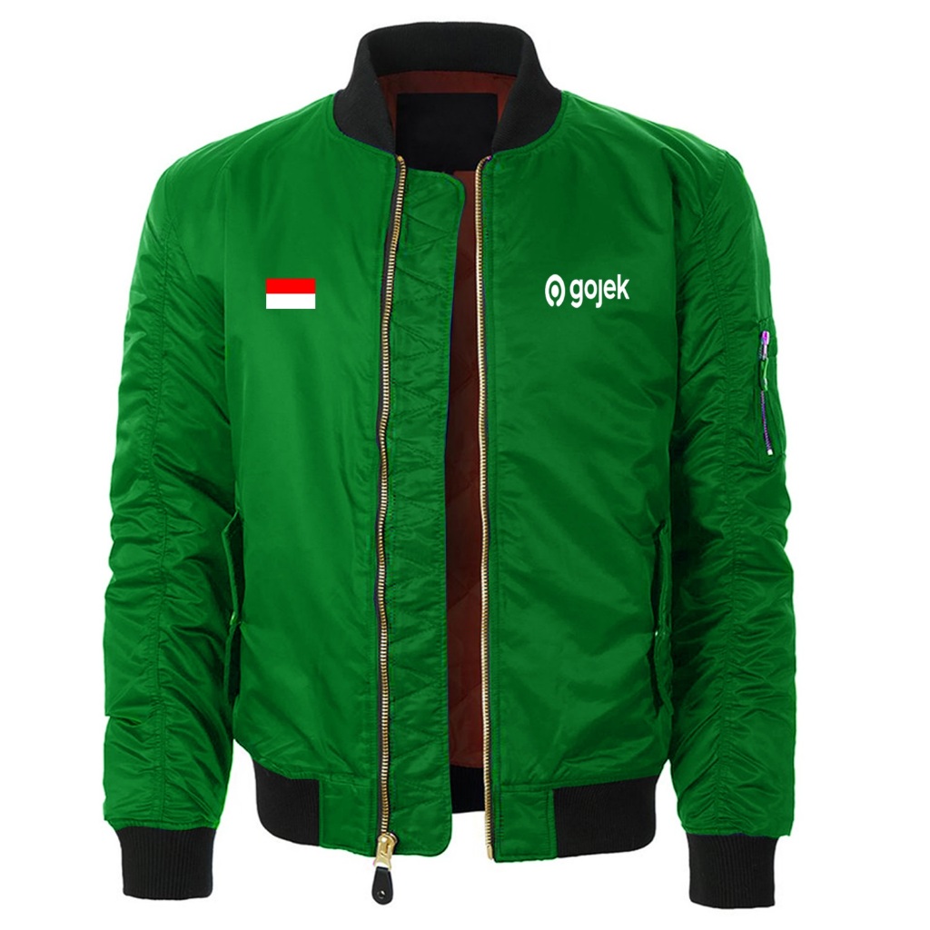 jaket bomber gojek custom jaket parasut pria gojek waterproof jaket driver ojol gojek premium