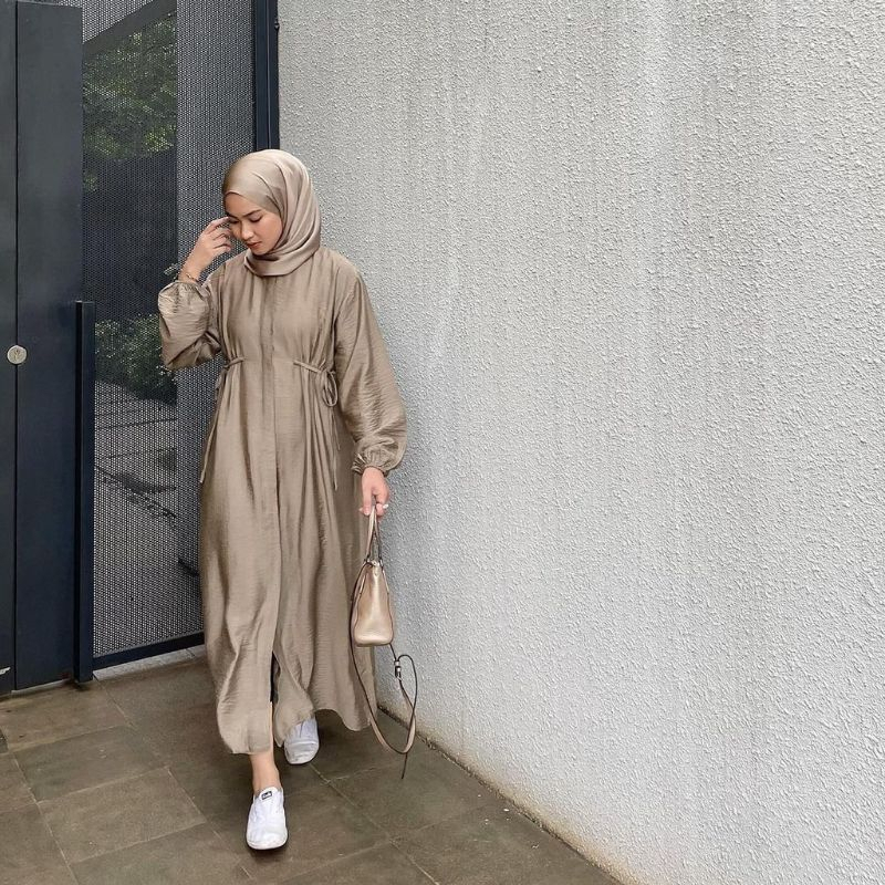 Gamis Polos Rayon Wanita Remaja Terbaru / Dress Rayon Polos Wanita