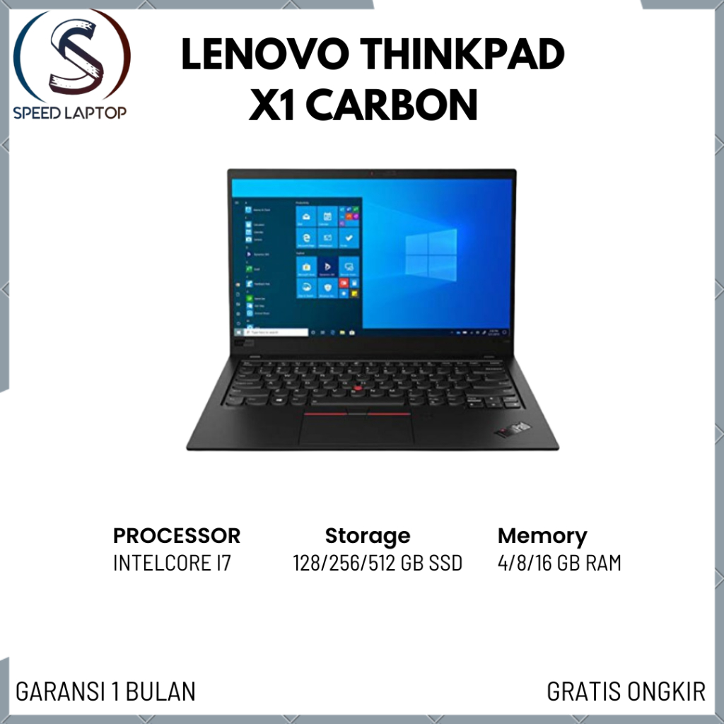 LAPTOP LENOVO THINKPAD X1 CARBON i7 GEN 5 RAM 8 GB SSD 512 TOUCH GOOD