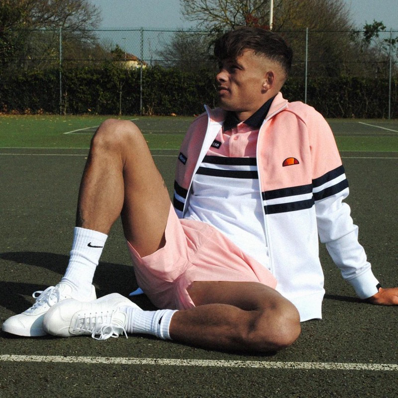 Ellesse Remini Tracktop Jacket In Pink White Black