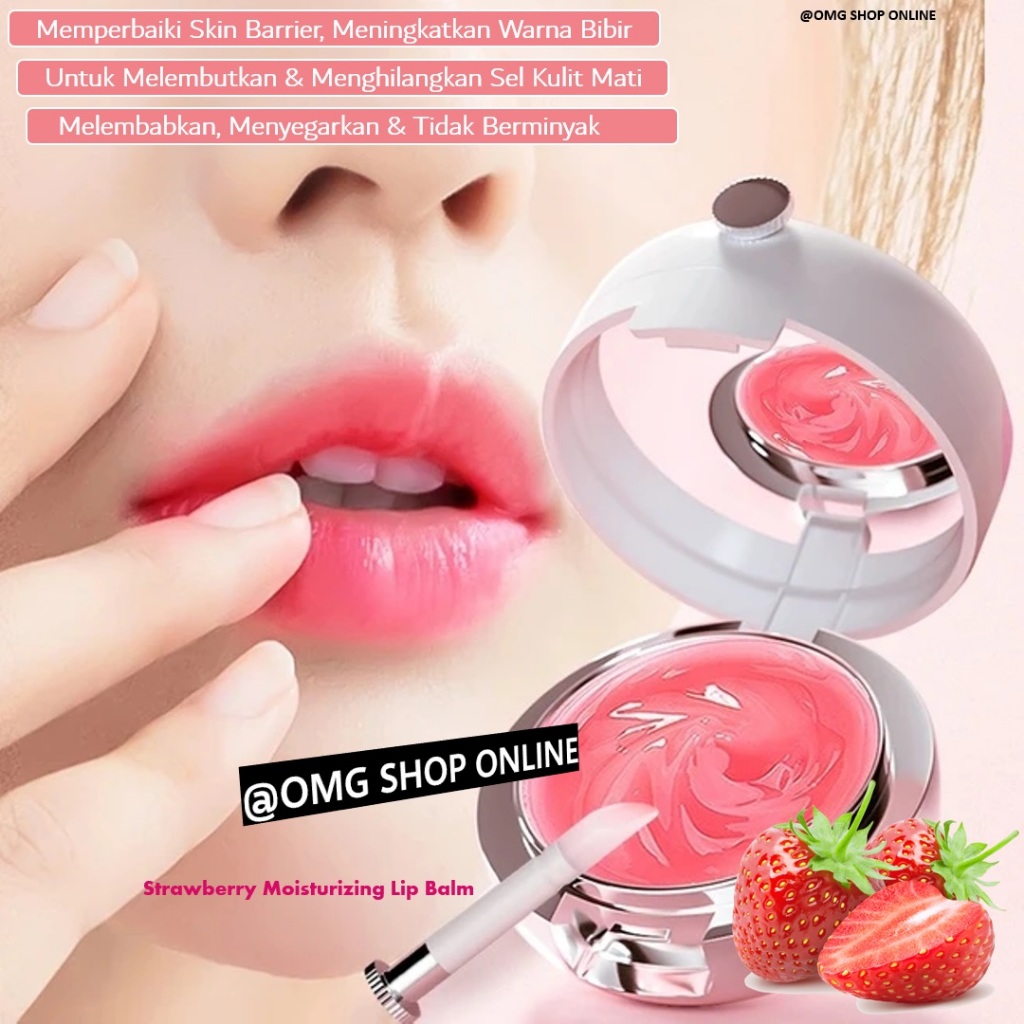 Termurah  Strawberry SPF Lip Balm Pemerah Bibir Hitam Ampuh / Lipbalm SPF Liptint Waterproof Lipglos