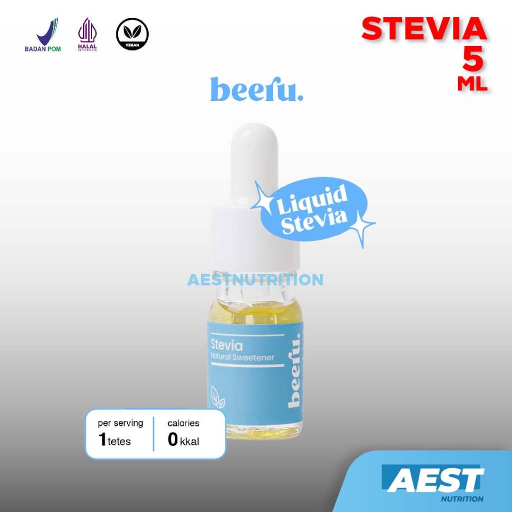 

Beeru Stevia Natural Sweetener - 5mL Pemanis Alami Alternatif Gula 0 Kalori