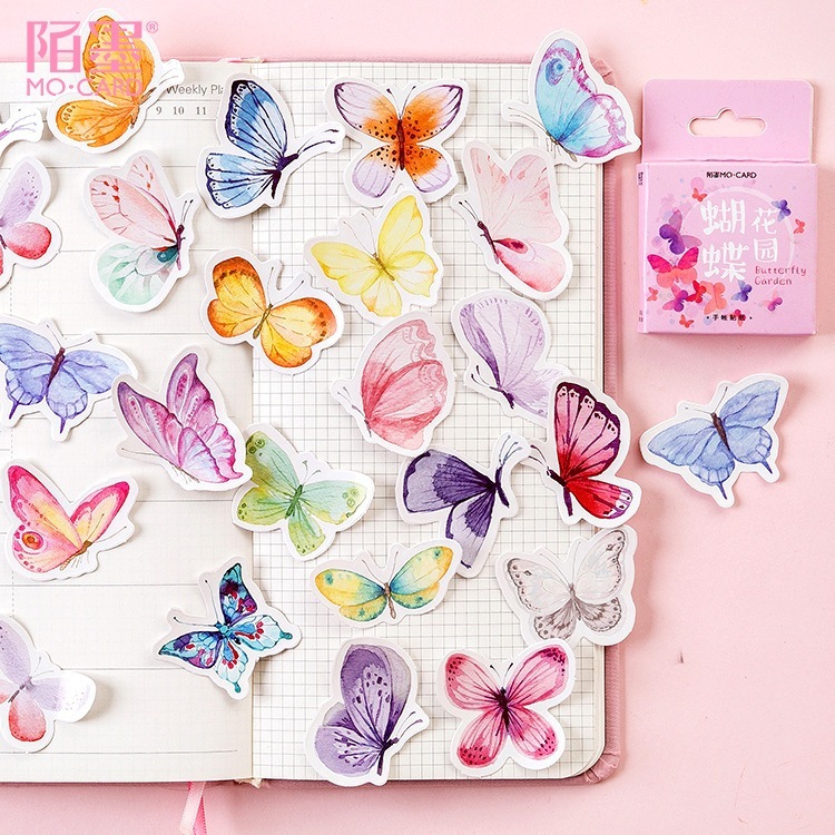 

【MAPLESOL】46PCS Butterfly Deco Sticker Planner DIY Scrapbook Stiker Kupu Kupu Dekor Kotak / Bujo Deko / Buku Jurnal / Jurnaling Journaling Kit