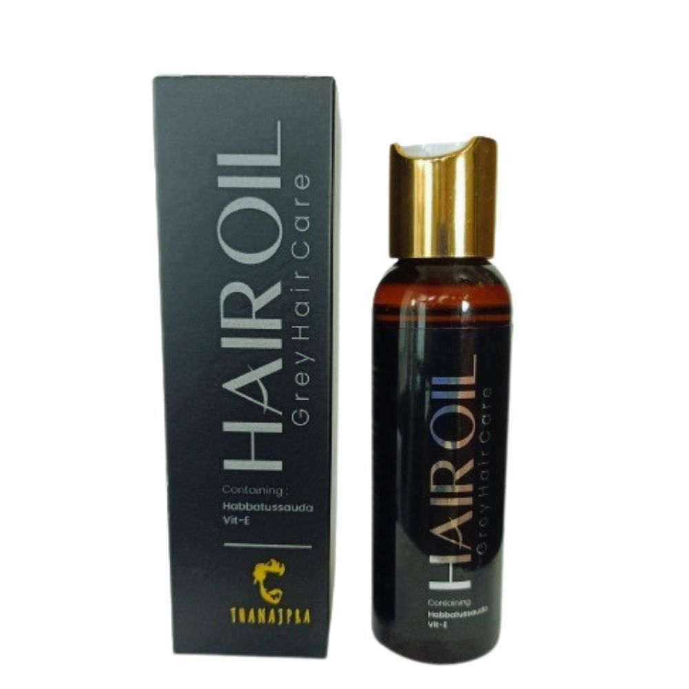 Minyak penghitam rambut uban Thanajpra hair oil penumbuh rambut hitam pelembab rambut