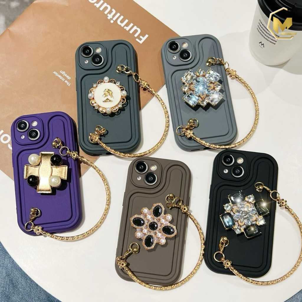 GC92 SILIKON CASE CASING MUGELO POP STAND  BAG HOLDER GOLD FOR OPPO A3X A60 A1 A98 A1K C2 A3S C1 A5 
