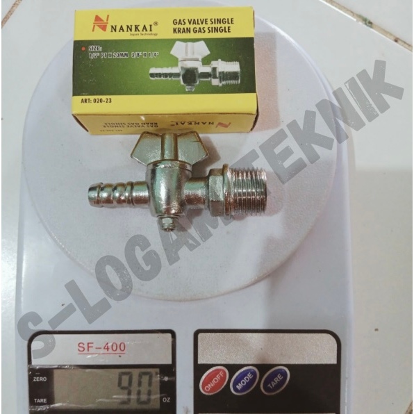 Kran Gas Valve Single 1/2" NANKAI Kompor LPG Angin Oven SATA