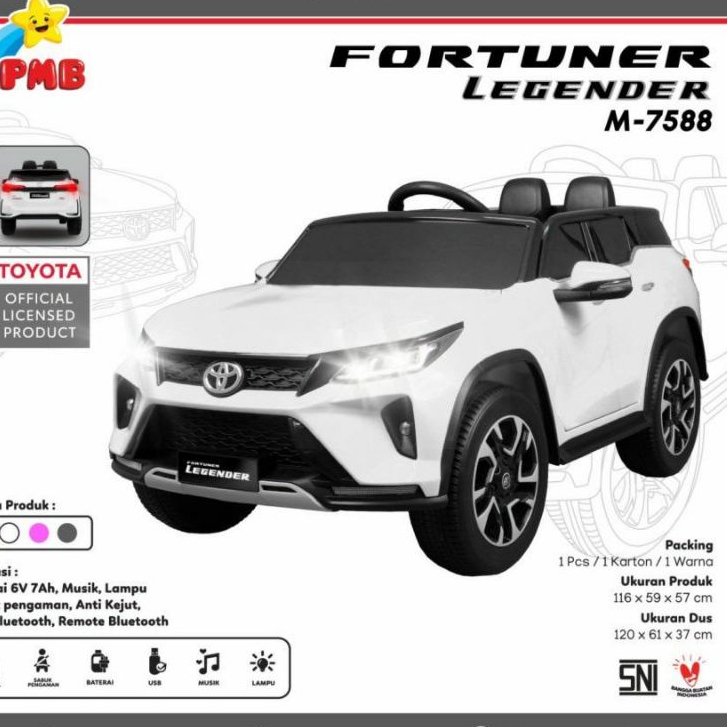 Mainan Mobil aki PMB M7588 Toyota Fortuner