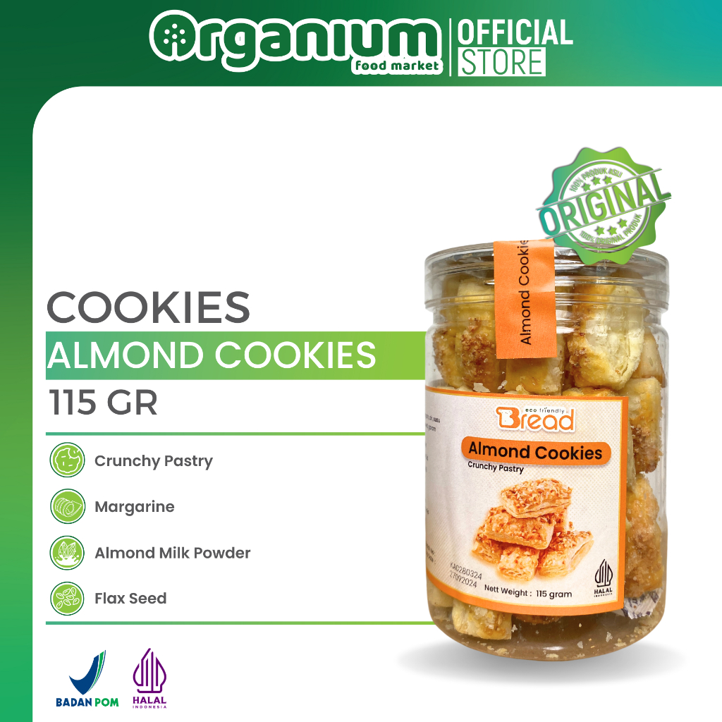 

Organium Almond Cookies 115g