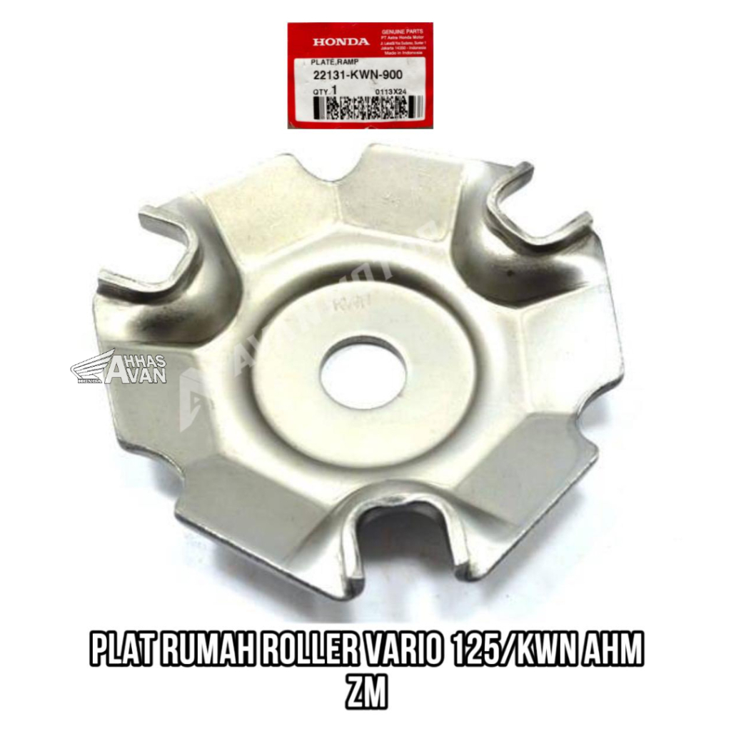 22131-KWN-900 PLAT RAMP PENDORONG ROLLER  VARIO 125 ESP AHM PLAT RUMAH ROLLER VARIO 125/KWN AHM