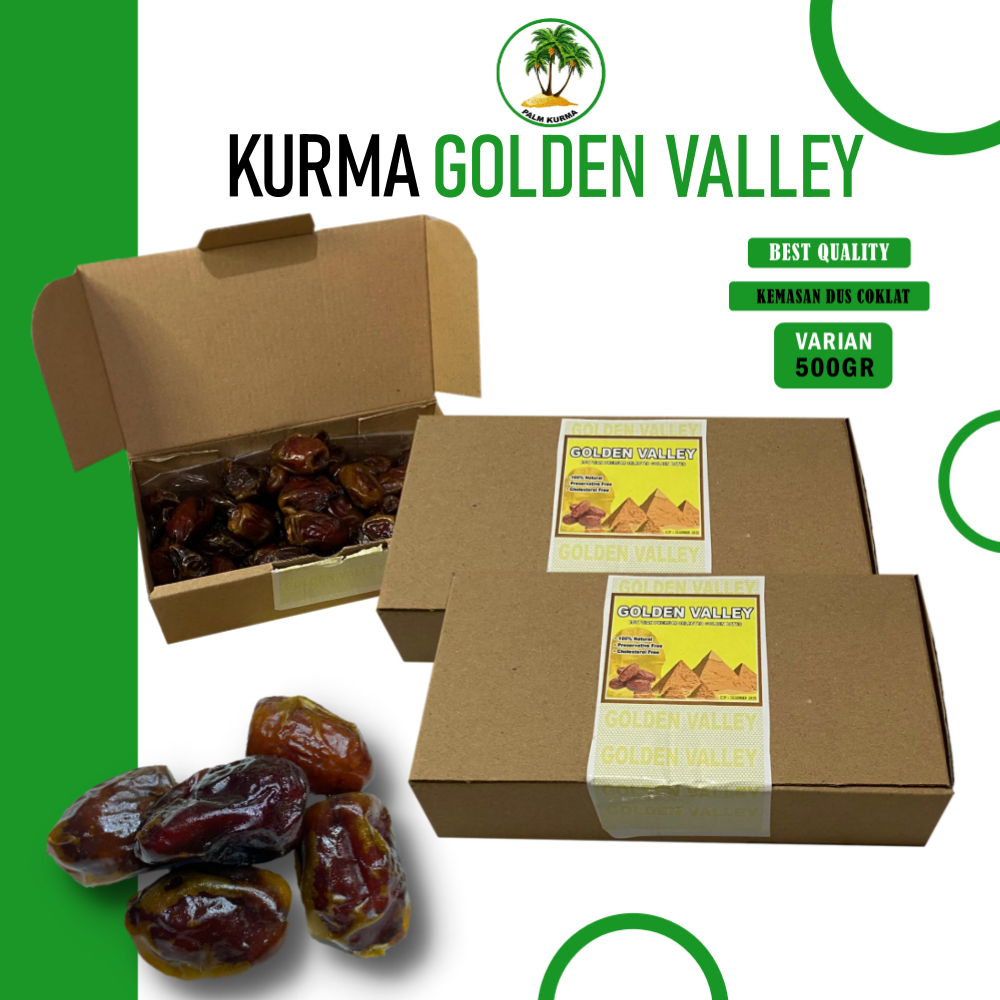 

KURMA MESIR GOLDEN 500gr/Kurma golden valley [KEMASAN DUS COKLAT]