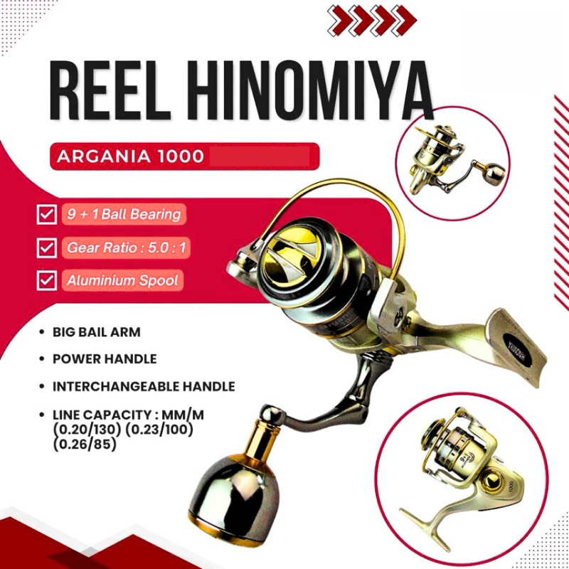 REEL HINOMIYA ARGANIA 1000 Power handle