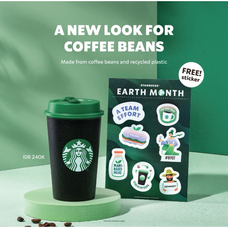 TUMBLER Starbucks Earth month 120Z COFFEE GROUND AND RPP CIRCULAR CUP