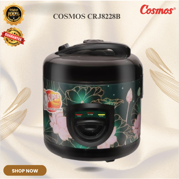 COSMOS RICE COOKER NON STICK CRJ8228B 2L/CRJ-8228B/CRJ-8228-B/CRJ-8228/CRJ 8228/ORIGINAL BERGARANSI
