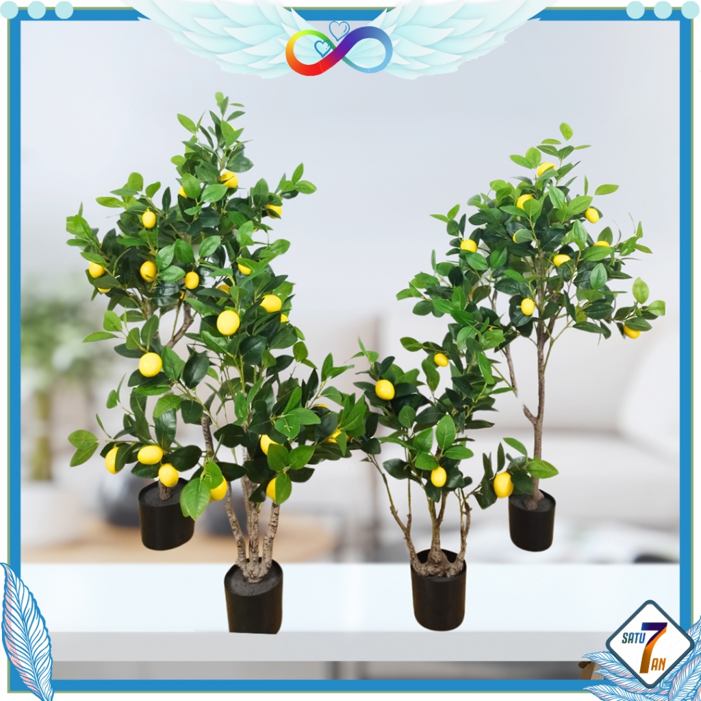 Pohon Hiasan Ruangan Tanaman Hias Buah Pot Pohon Buah Plastik Ornamen Dekorasi Sudut Rumah Cafe Satu