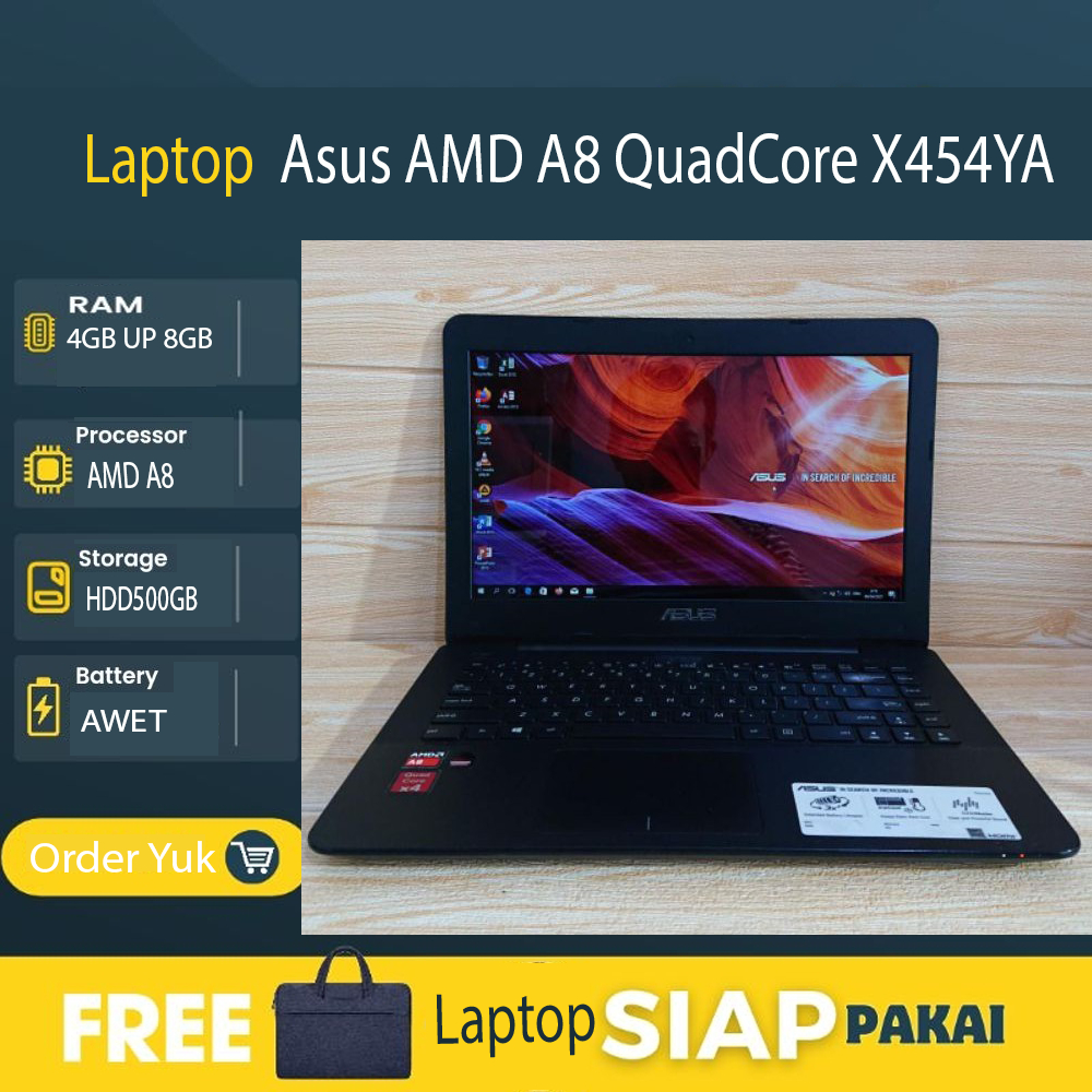 Laptop Asus AMD A8 QuadCore X454YA Windows10
