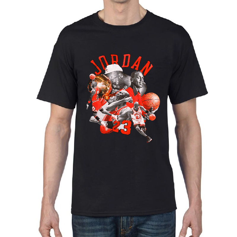 KAOS JORDAN NO.23 COTTON COMBED PREMIUM / UKURAN M-3XL / HITAM / PUTIH / KAOS ATASAN BAJU / PRIA WAN