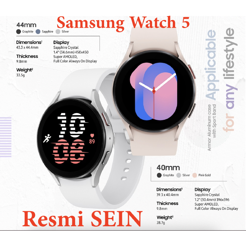Samsung Galaxy Watch 5 44mm 40mm Garansi Resmi Sein Original Smartwatch Jam Pintar