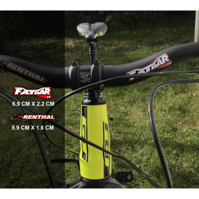 sticker decal handlebar sepeda gunung MTB renthal fatbar clamp 35