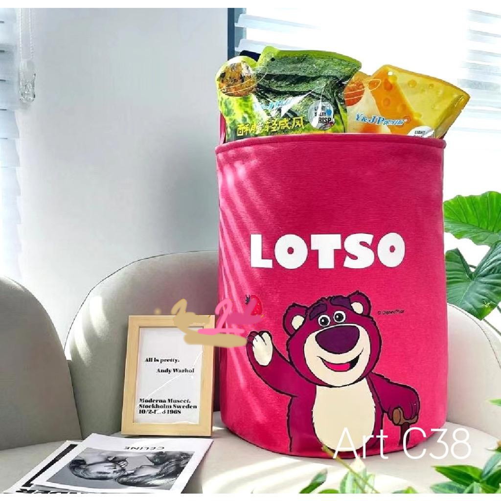 Keranjang Baju Kotor Laundry Bag Lotso Karakter Multifungsi Premium
