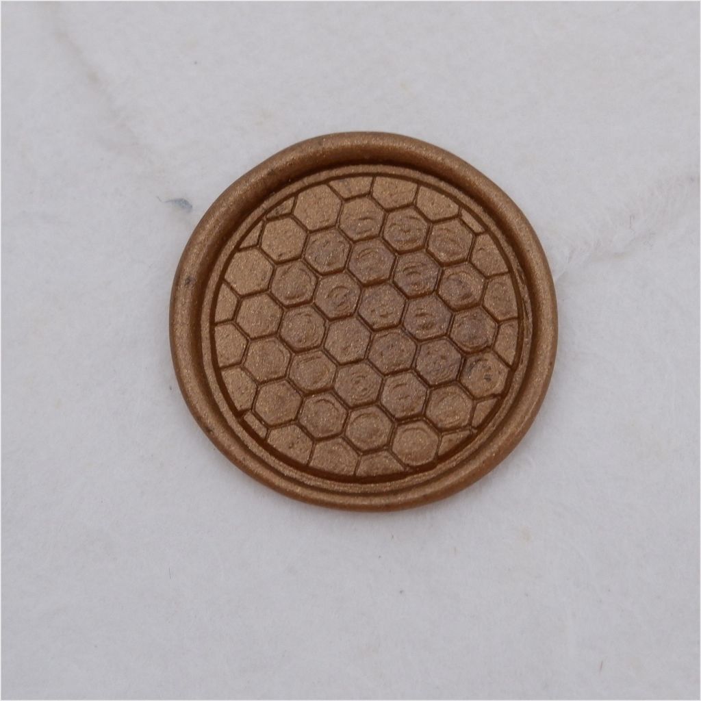

Wax Seal motif sarang lebah / bees pattern waxcoin / lilin segel undangan DIY