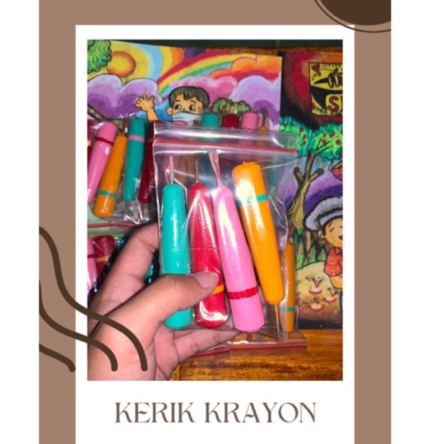 KERIK/KEROK KRAYON( ALAT GORES LUKIS KRAYON BAHAN KAYU)