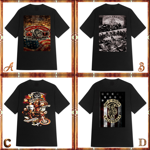 Kaos Vintage Sons Of Anarchy Tshirt 100% Cotton