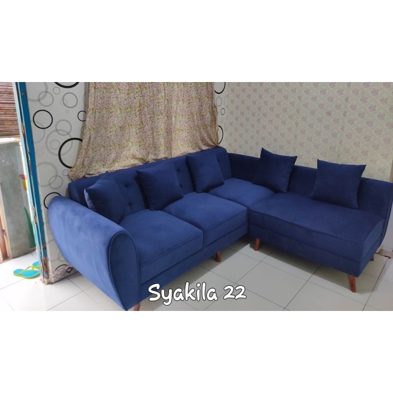 Sofa L putus retro / Sofa retro / Sofa ruang tamu