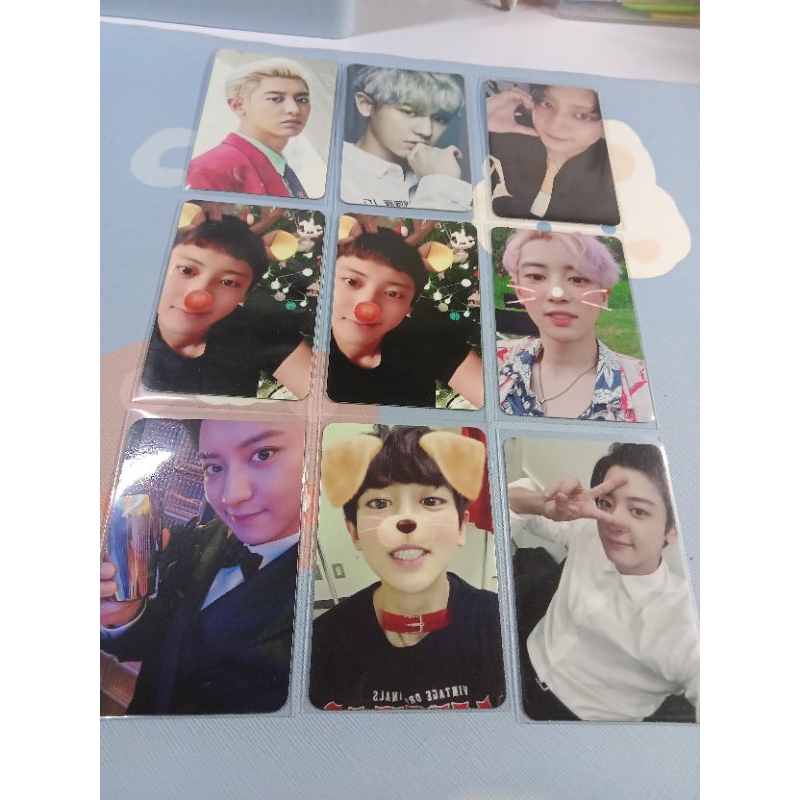 pc photocard exo chanyeol jasmer fortune explo, countdown, pc album the war, exist, universe, what a life, dmumt