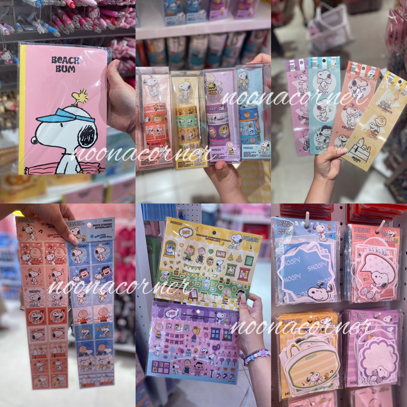 

Miniso x Snoopy ‼️ Stationery Kit Snoopy / Stickers & Adhesive Tape + Ruler Kit Snoopy Collection