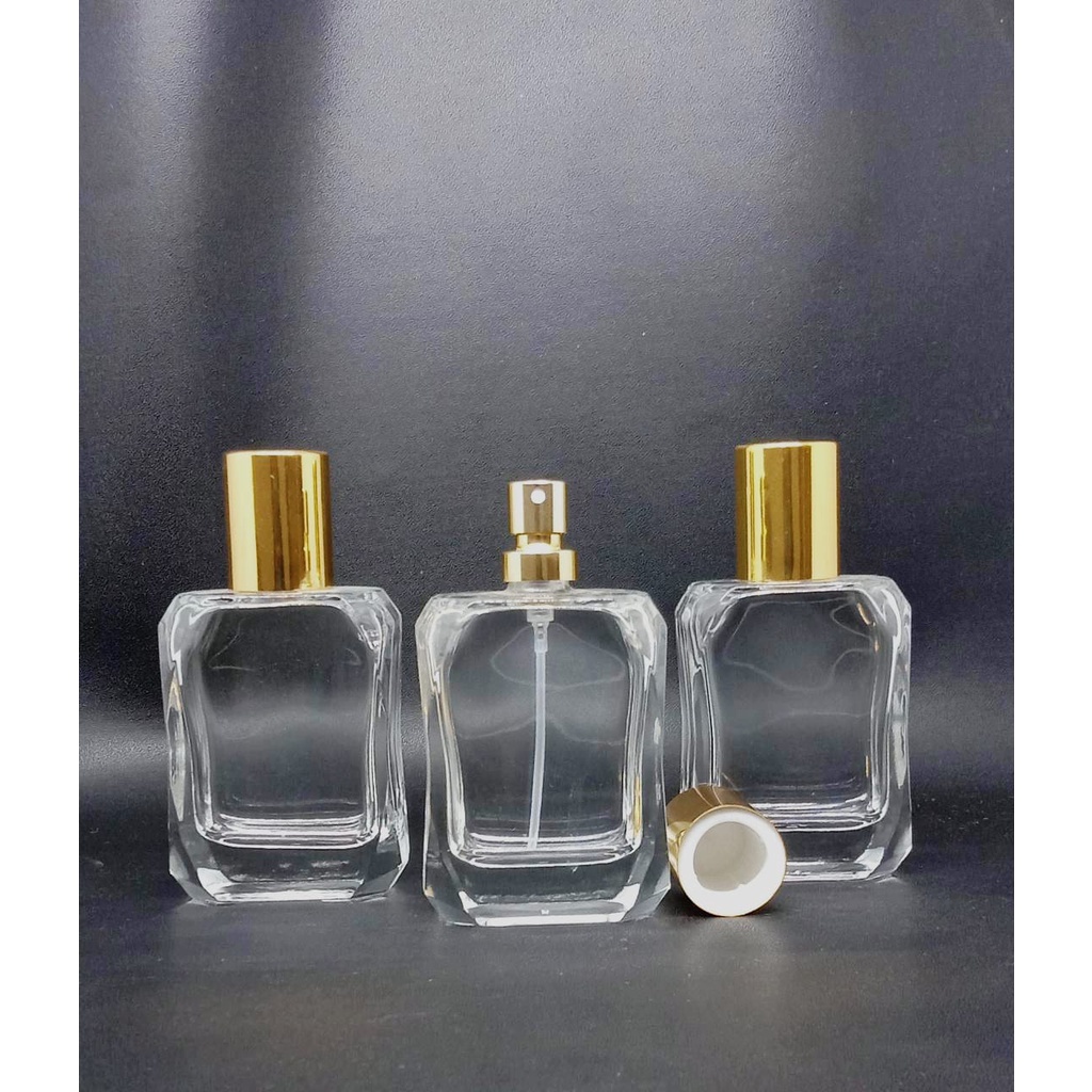 Botol Parfume V32408 50ml Pum Gold Tutup Gold Full cartonan