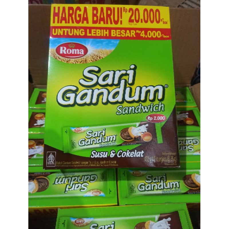 

Mayora sari gandum sandwich box / biskuit sandwich Roma isi 12pcs