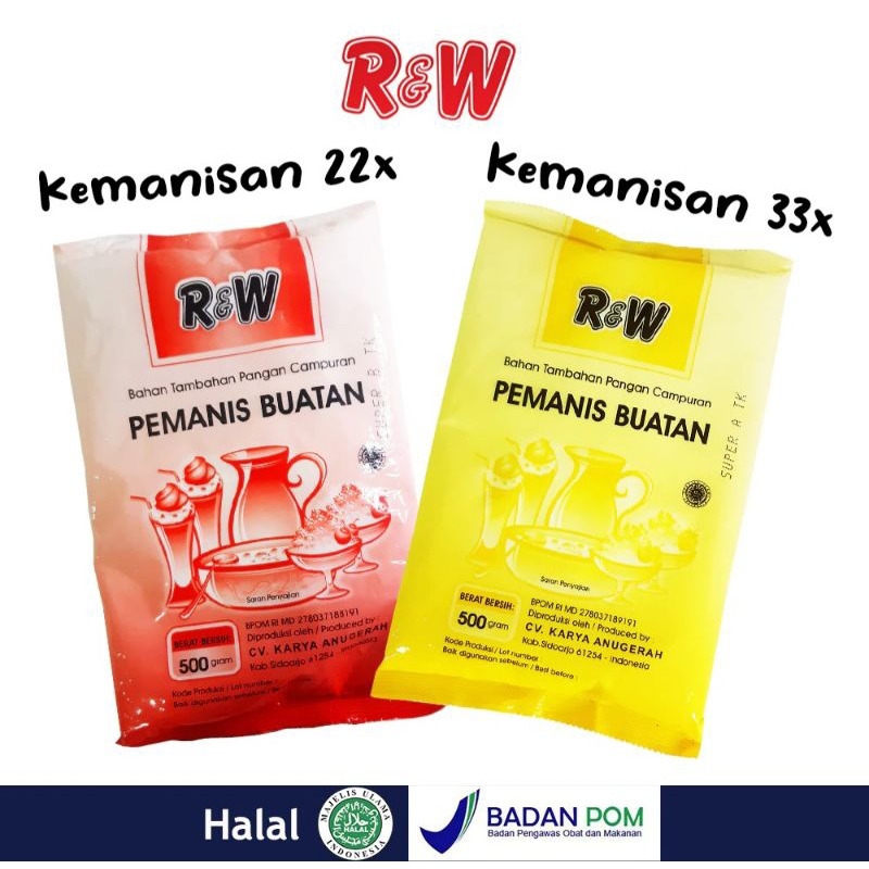 

R&W Rajawali Sodium Super 500 Gram Sari Manis - Pemanis Buatan