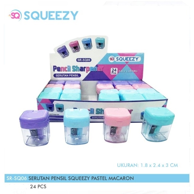 

SQUEEZY Rautan pensil Pastel Macaron SQ-06 (1pack isi 24pcs)