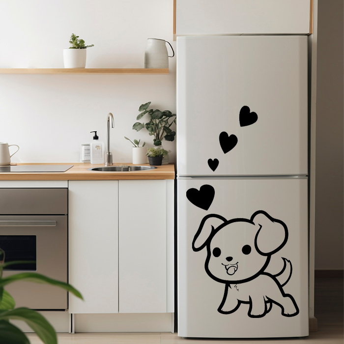 

Stiker Dekorasi Unik Lucu Home Decor Hiasan Kulkas Custom Cutting Sticker Cute Dog